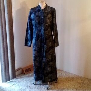 Women's  unique denim look jacket long size XL fubu jeans  excellent  condition